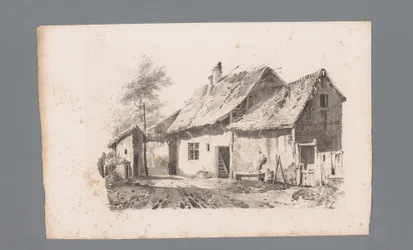 Utsikt over en gate med hus Prinsipper for landskap (serietittel) Principles de paysages (serietittel)