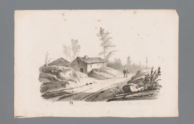 Kupert landskap med landevei og hus Prinsipper for landskap (serietittel) Principes de paysages (serietittel)