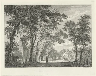 Utsikt over en landsby i Driebergen, 1754