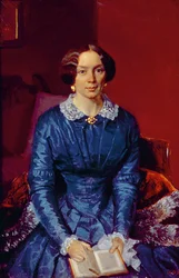 Portrett av Elizaveta Petrovna Zhdanova (1818-55) 1846-47 (olje på sard)