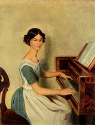 Portrett av Nadezhda Petrovna Zhdanovichova, 1849, 1965.