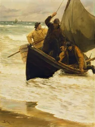 Fisker på vei hjem, Skagen, 1885