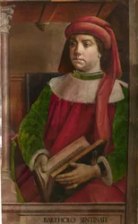 Bartole, på latin Bartolus de Saxoferrato (1313-1356). Mål: 95x57, ca. 1473-1475, Galleria Nazionale delle Marche, Urbino
