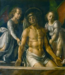 Pietà med to engler, 1480.