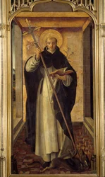 Representasjon av Saint Dominica de Guzman (1170-1221), grunnlegger av den dominikanske ordensmaleri av Pedro Berruguete (1450-1504) 1400-tallet Sun. 1,77x0,9 m Madrid, Prado-museet