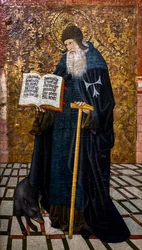 Sankt Antonius Abbot (tempera på tre)