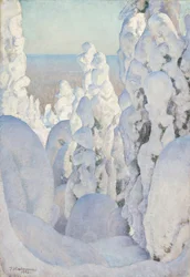 Vinterlandskap i Kinahmi, 1923.