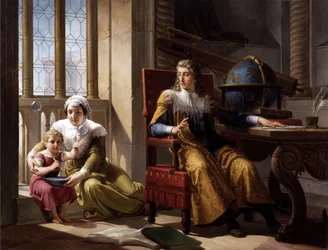 Newtons oppdagelse av lysets brytning, 1827.
