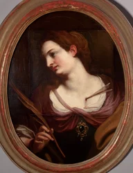 Hellig skjeggmaleri av Pellegro Piola (eller Pellegrino Piola) (1617-1640)
