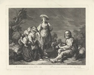 Hyrdefamilie i et landskap