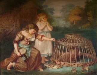 Fôring av kyllinger, c1788