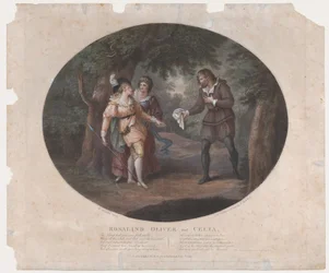 Rosalind, Oliver og Celia Shakespeare, As You Like It, Act 4, Scene 6, 1791., 1791.