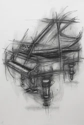 Grand Piano, 2005 (kull på papir)