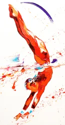 Gymnast Three, 2010 (olje på lerret)