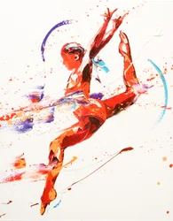 Gymnast Two, 2010 (olje på lerret)