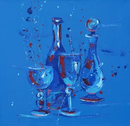 Still Life in Blue, 2005 (olje på lerret)