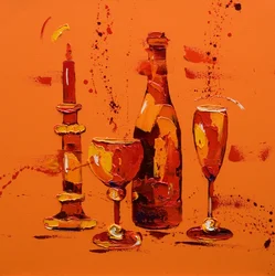 Still Life in Orange, 2005 (olje på lerret)