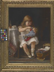 An Anxious Mother (olje på lerret)