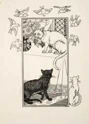 A Singular Interposition, fra A Hundred Anecdotes of Animals, pub. 1924 (gravering)