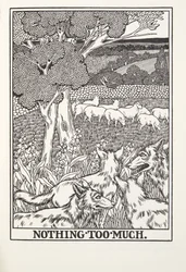 Nothing Too Much, fra Fontaine Fables, pub. 1905 (gravering)