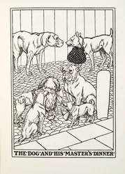 The Dog and his Masters Dinner, fra Fontaine Fables, pub. 1905
