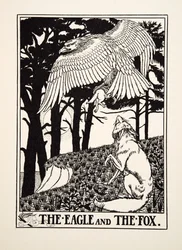 Ørnen og reven, fra Hundre fabler av Æsop, utgitt i 1903