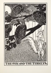 The Fox and the Turkeys, fra Fontaine Fables, pub. 1905