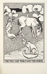 The Fox, the Wolf and the Horse, fra Fontaine Fables, pub. 1905