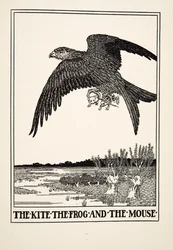 The Kite, the Frog and the Mouse, fra A Hundred Fables of Aesop, pub.1903