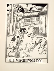 The Mischievous Dog, fra A Hundred Fables of Aesop, pub.1903 (gravering)