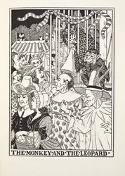 The Monkey and the Leopard, fra Fontaine Fables, pub. 1905