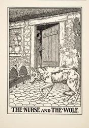 The Nurse and the Wolf, fra A Hundred Fables of Aesop, pub.1903