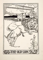 The Old Lion, fra A Hundred Fables of Aesop, pub.1903