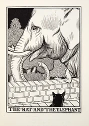 The Rat and the Elephant, fra Fontaine Fables, pub. 1905