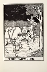 The Two Mules, fra Fontaine Fables, pub. 1905