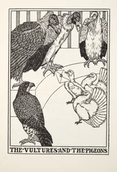 The Vultures and the Pigeons, fra Fontaine Fables, pub. 1905