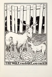 The Wolf, the Goat and the Kid, fra Fontaine Fables, pub. 1905