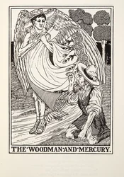 The Woodman and Mercury, fra Fontaine Fables, pub. 1905