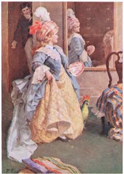 Hun promenerte alvorlig frem og tilbake, fra Little Women utgitt av Associated Newspapers Limited, ca. 1940 (farge litho)