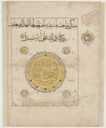 Folio fra en Koran, muligens Iran, mongolsk periode (blekk og gull på papir)