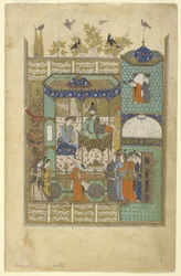 Nushirvan intervjuer inntrengeren til haremet hans, ca. 1600