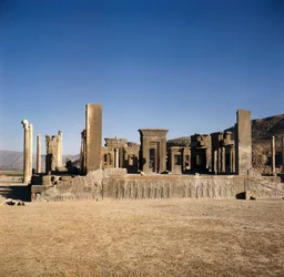 "" palasset til Darius I (550-486 f.Kr.) i Persepolis (Iran) "", stedet for Aimenidenes persiske rike. 6. - 5. århundre f.Kr