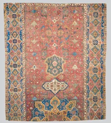 Delvis Tabriz-medaljongteppe, Nordvest-Persia, tidlig på 1500-tallet