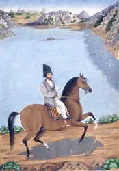 Portrett av en ung mann til hest, ca. 1840