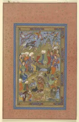 Sulayman og Bilqis enthroned, ca. 1590-1600
