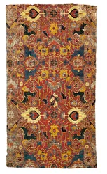 Tabriz medaljong teppefragment, Nordvest-Persia