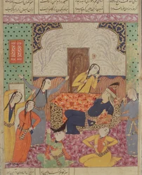 The Lamentation of Farude, illustrasjon fra Shahnama (Kongenes bok) av Abul-Qasim Manur Firdawsi (ca.934-c.1020) 1619