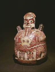 Keramikkkar av figur av en gud, Nazca Culture (keramikk)