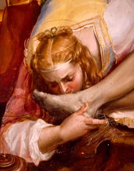 Avsetning fra kors av Peter Candid (1548–1628), olje på lerret, 294 x 177 cm, detalj