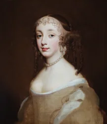 Portrett av prinsesse Henrietta, Anne, hertuginne av Orleans (olje på lerret)